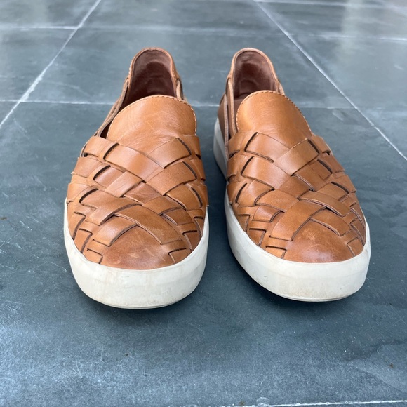 Frye Leather Woven Lena Loafers - Picture 5 of 6